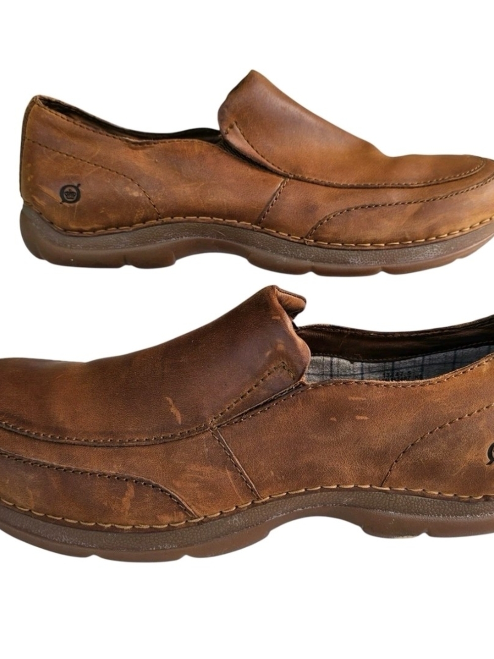Born Handcrafted Footwear Brown Leather Slip On Shoes Mens 13